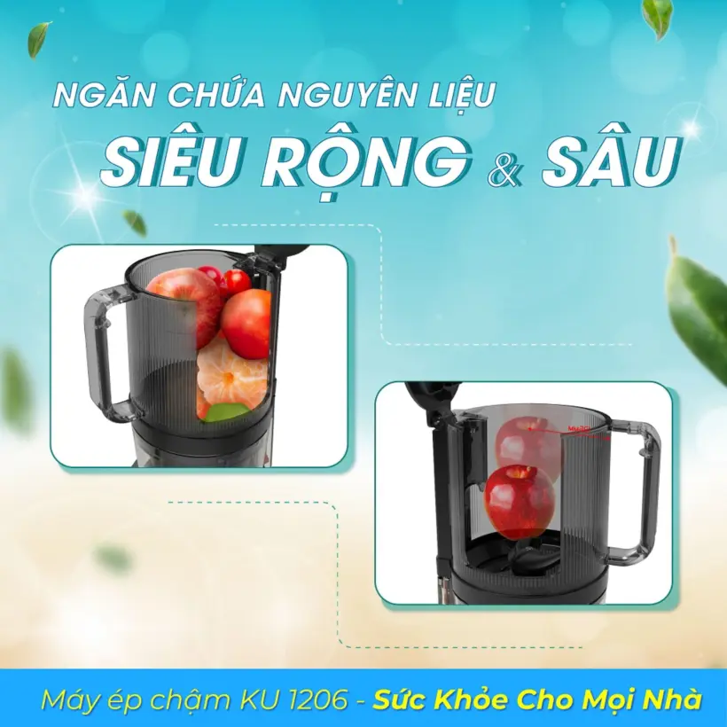 Máy ép chậm KUCHEN KU 1206 màu đỏ - Ảnh 3