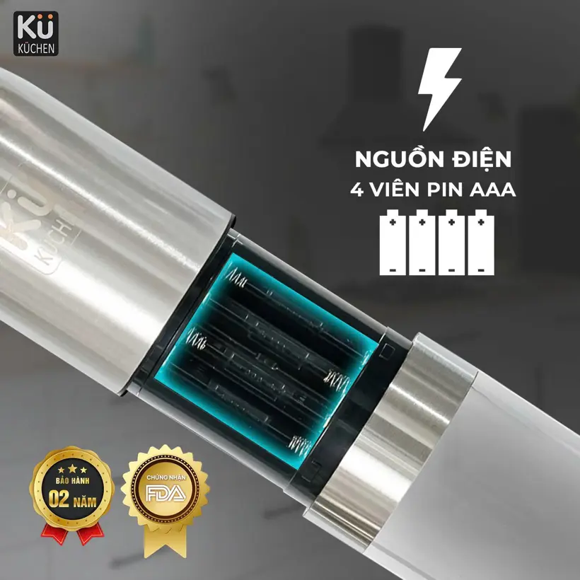 Máy xay tiêu-muối tự động KUCHEN KYMQ-63B - Ảnh 7